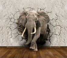 Фреска 3D Слон